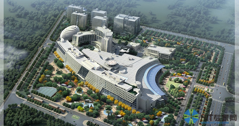 北京大学国际医院鸟瞰图