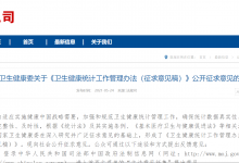 国家卫生健康委发布《卫生健康统计工作管理办法（征求意见稿）》-HIT专家网